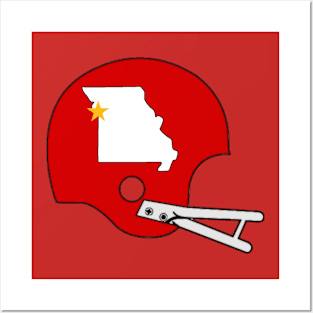 Kansas City Football Missouri Vintage Helmet Posters and Art